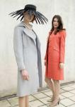 Silver dress £329 and flared matching coat £490 (can be sold separately) Hat by Judy Bentinck £600 Orange silk Chloe coat £539 silk dress £329 all from Lalage Beaumont. Lalage Beaumont 6/7 Avery Row (between Brook Street and Grosvenor Street) London W1K 4HL Open: Mon-Sat 10-6 Tel: 020 7495 7799 www.lalagebeaumont.com