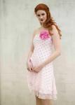 Pink spotty silk dress and matching shoes all from Ralph Lauren. Ralph Lauren 1 New Bond Street Mayfair W1 Tel: 020 7535 4600